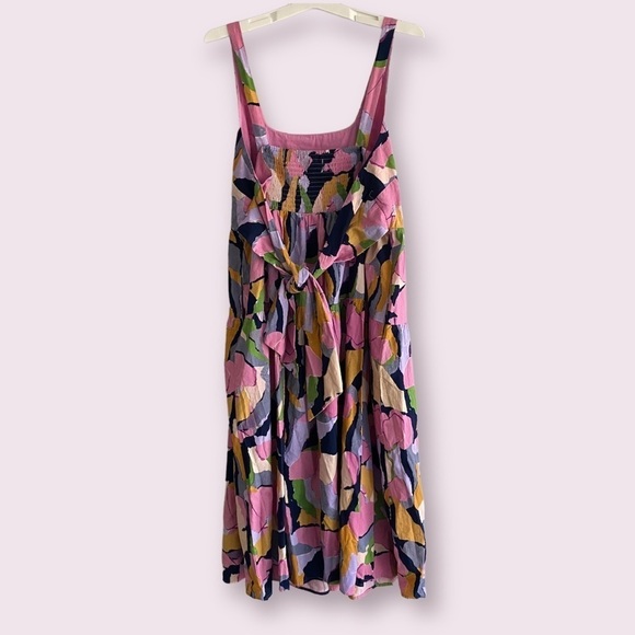 Women’s Sleeveless Tie-Back Tiered Dress Ava & Viv Floral Size 1X - Picture 4 of 8